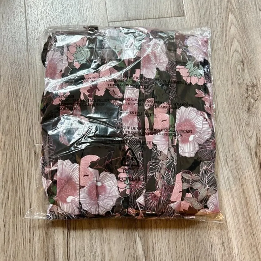 Lulu's Fully Bloomed Black Floral Off-the-Shoulder Maxi Wrap Dress Size S NWT - Image 4