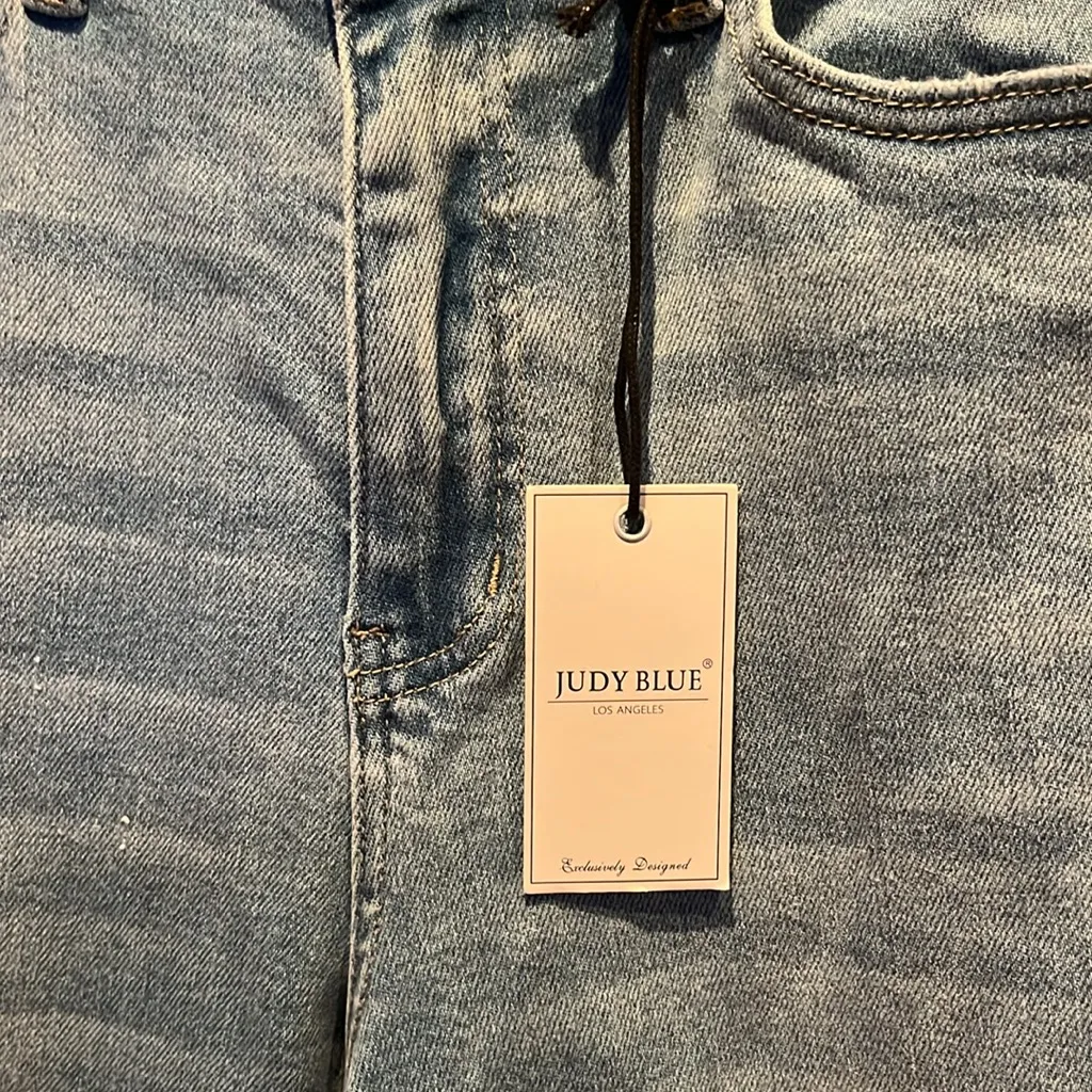 New Judy Blue Mid Rise Star Pocket Boyfriend Judy Blue Jeans 14W NWT - Image 7