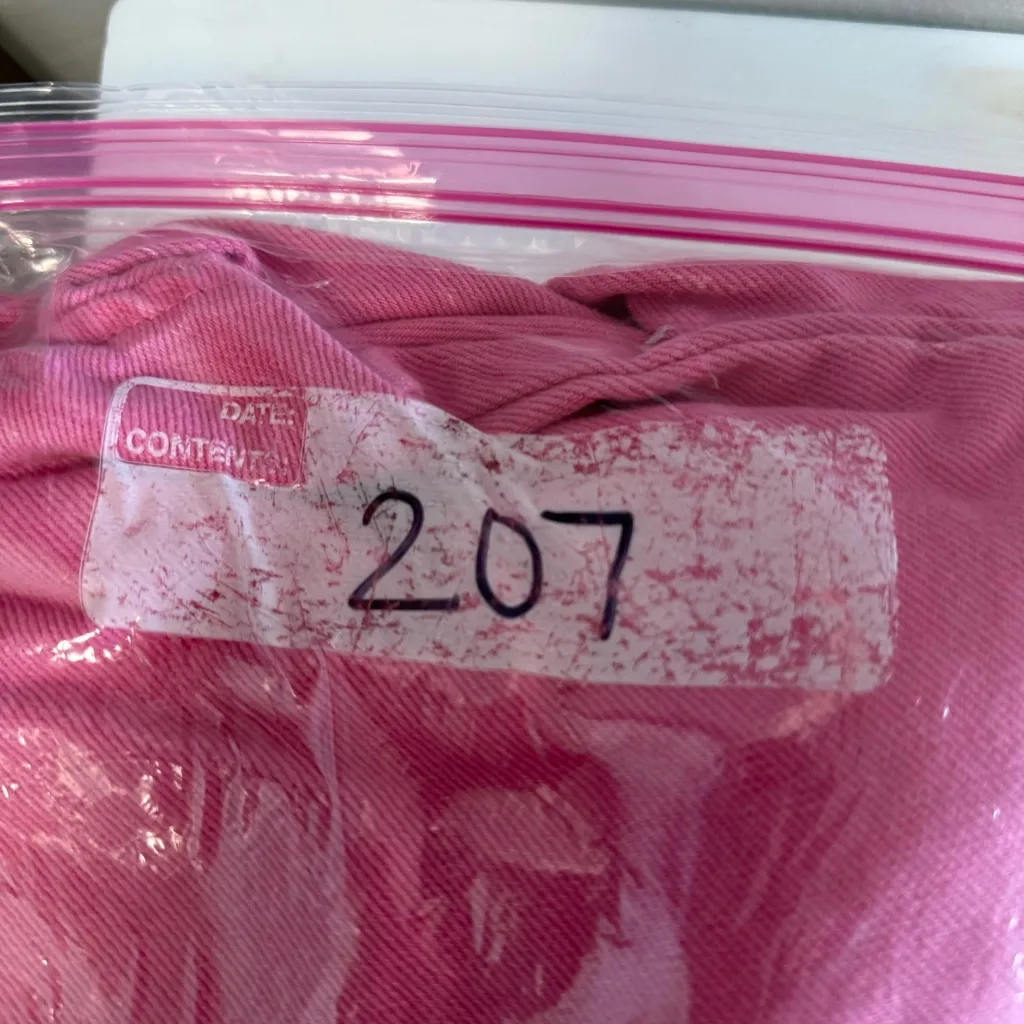 if it were me Oversized Jean Denim Jacket Bubblegum Pink Snap Front Coquette S - Image 5