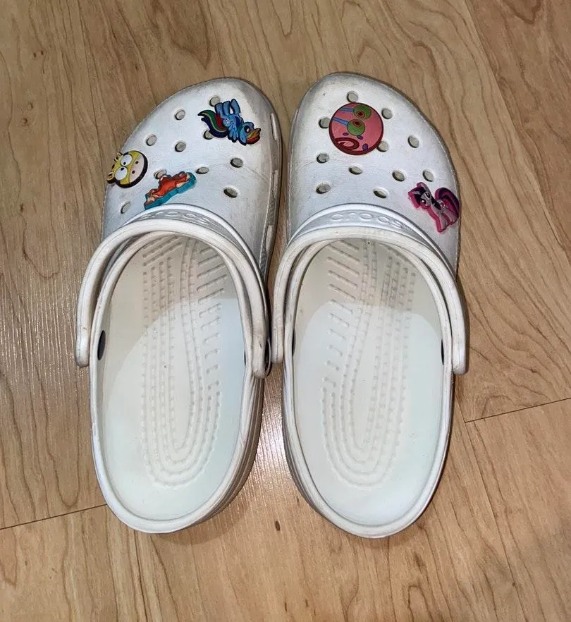 Crocs white  with jibbitz ON HOLD FOR JAXEN!! - Image 3