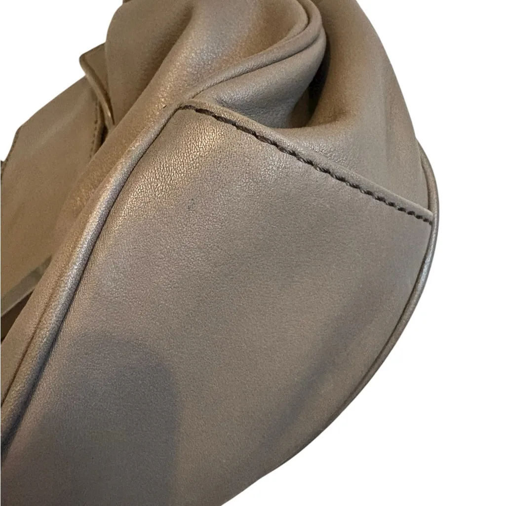 Banana Republic Grayish Taupe Leather Slouchy Hobo Magnetic Clasp Bag - Image 14