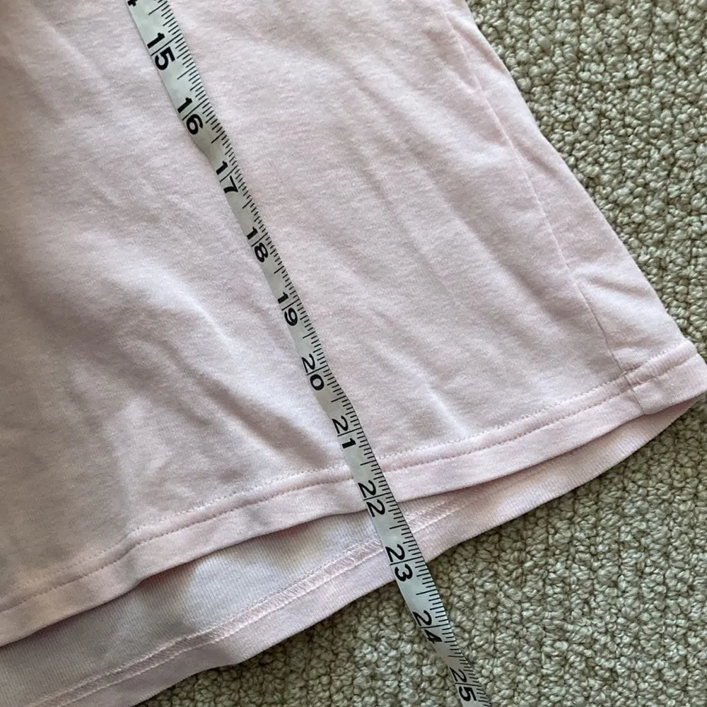 Karen Scott Pale Pink Popcollar Polo Shirt Size Medium 100% Cotton Button EUC - Image 5