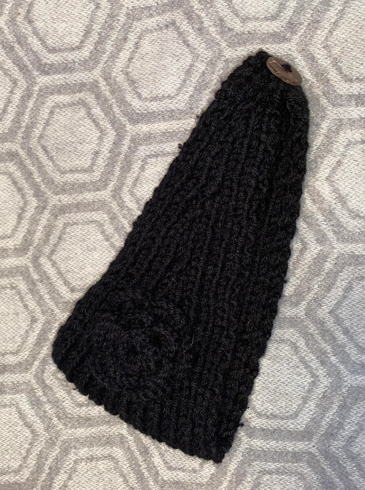 Knit Earmuff Headband Black - Image 2