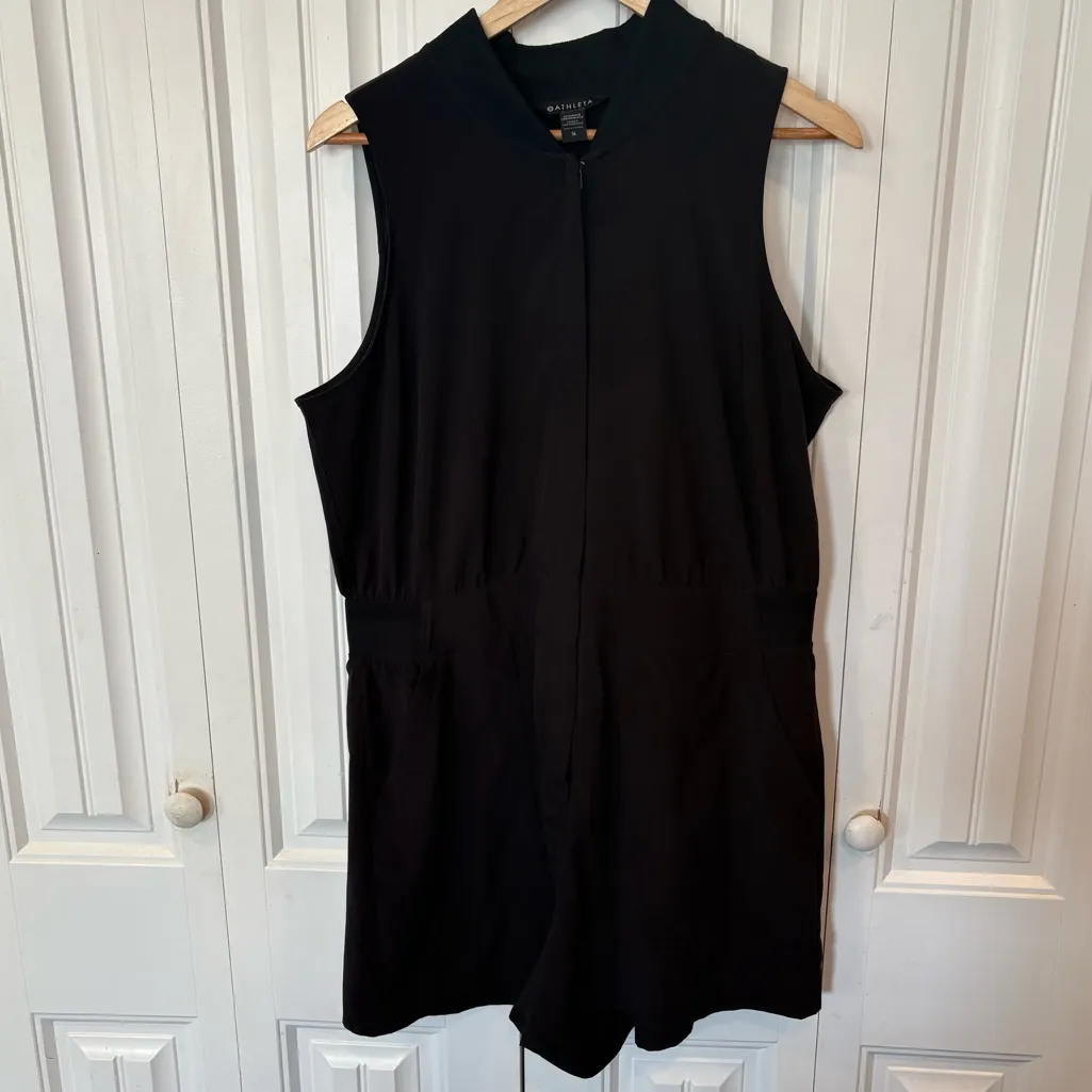Athleta Black Brooklyn Utility Romper‎ Size 16 - Image 2