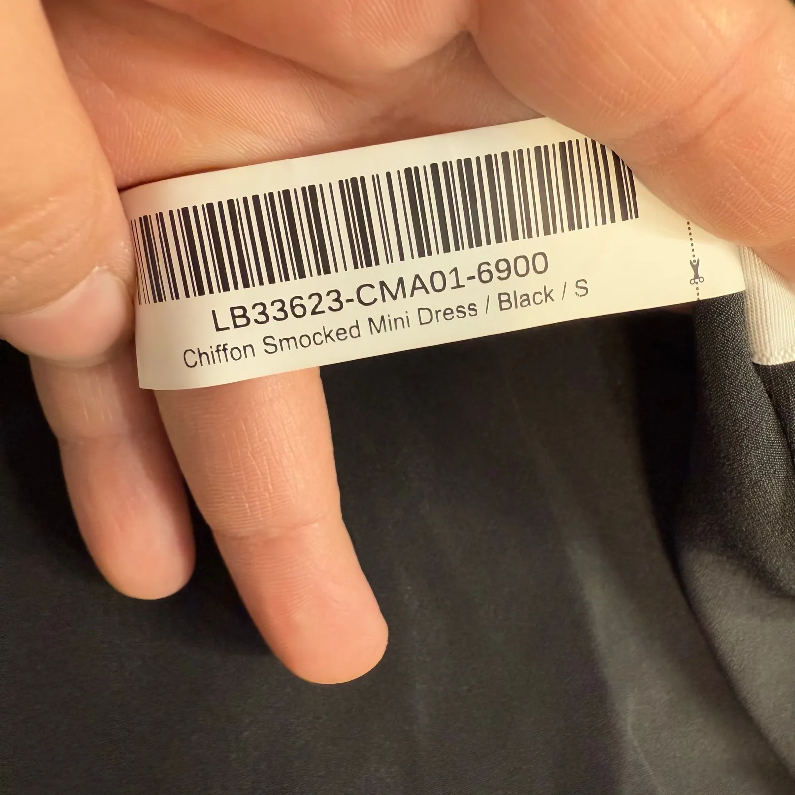 Quince Chiffon Smoked Mini Dress, Black, S - Image 7