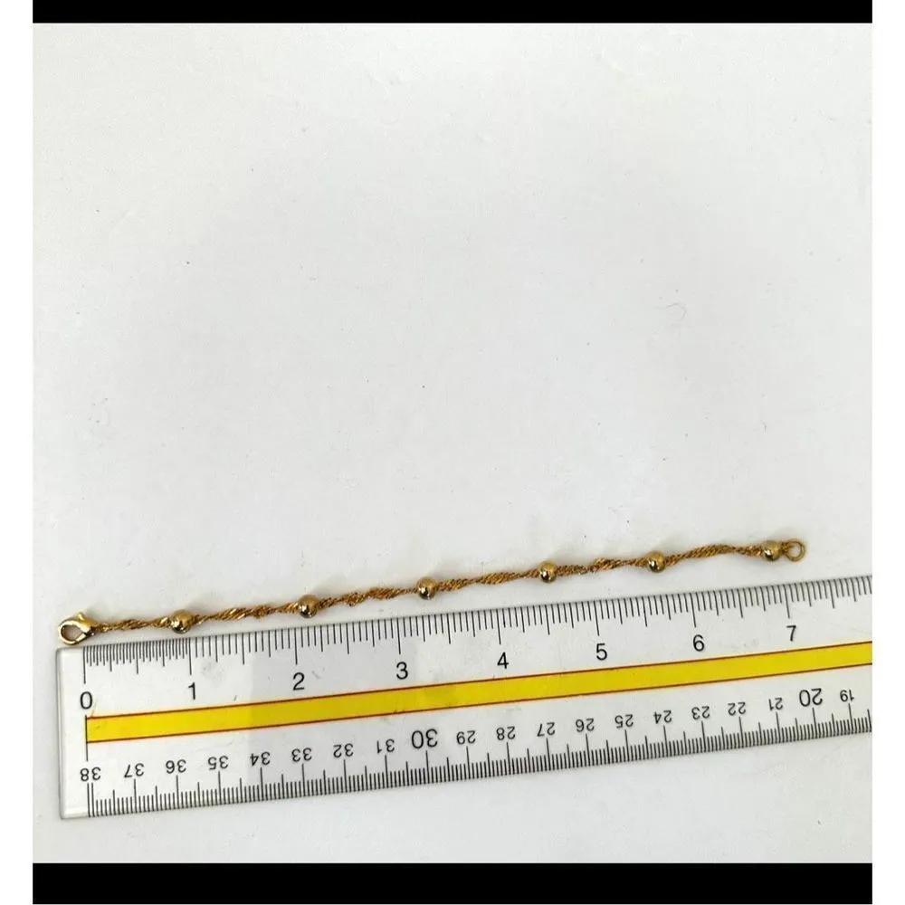 Gold tone ball and chain bracelet - Image 5