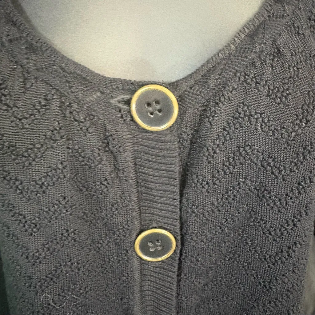 Style & Co. Elegant Charcoal Button-Front top M - Image 7