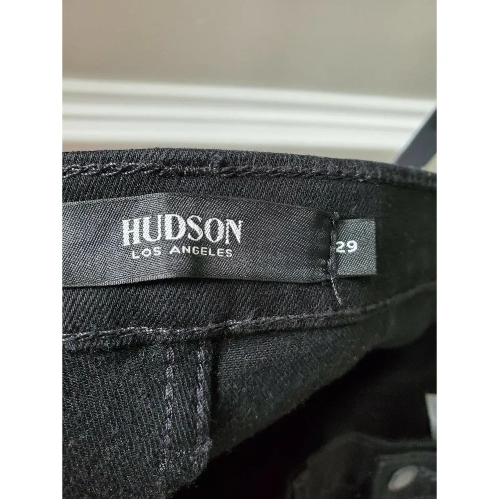 Hudson Women's Black Cotton High Rise Holly Skinny Casual Jeans Pants Size 29 - Image 8