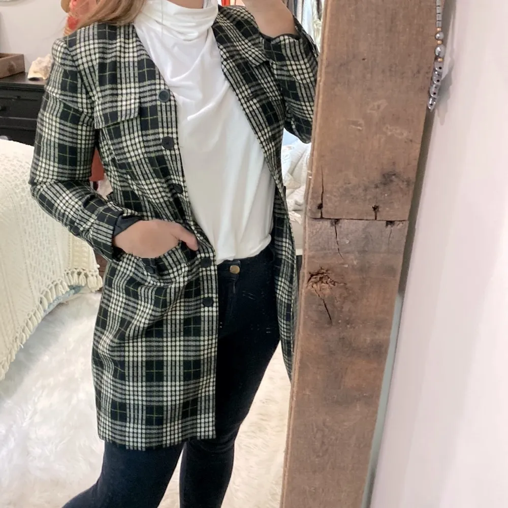 WORTHINGTON plaid trench clueless style jacket size 4 - Image 3