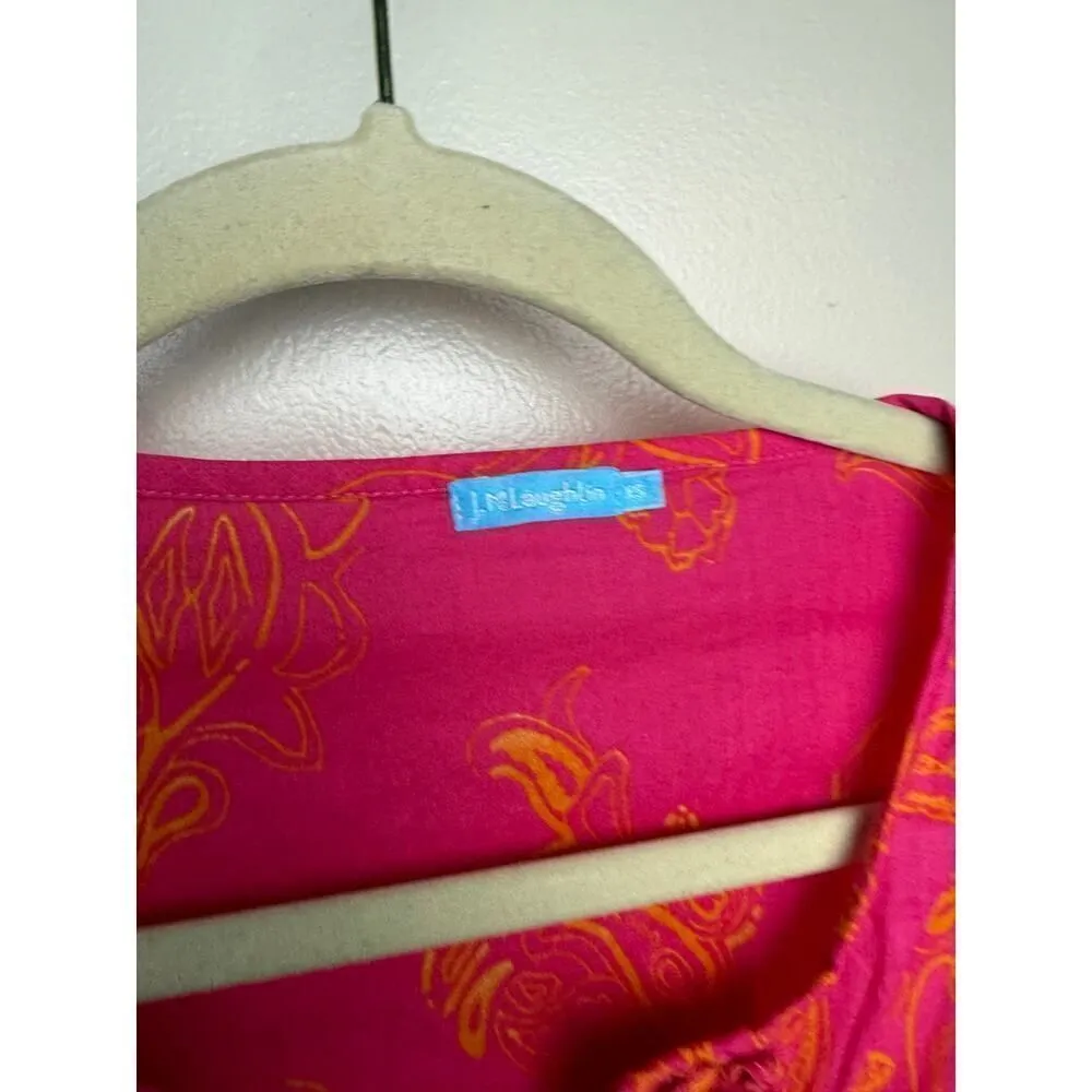 J. McLaughlin Paisley Popover Cotton Tunic Top Sz. XS - Image 2