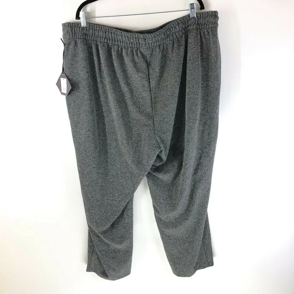 Ava & Viv Pants Pull On Skinny Drawstring Stretch Pockets Speckled Gray Size 2X - Image 2