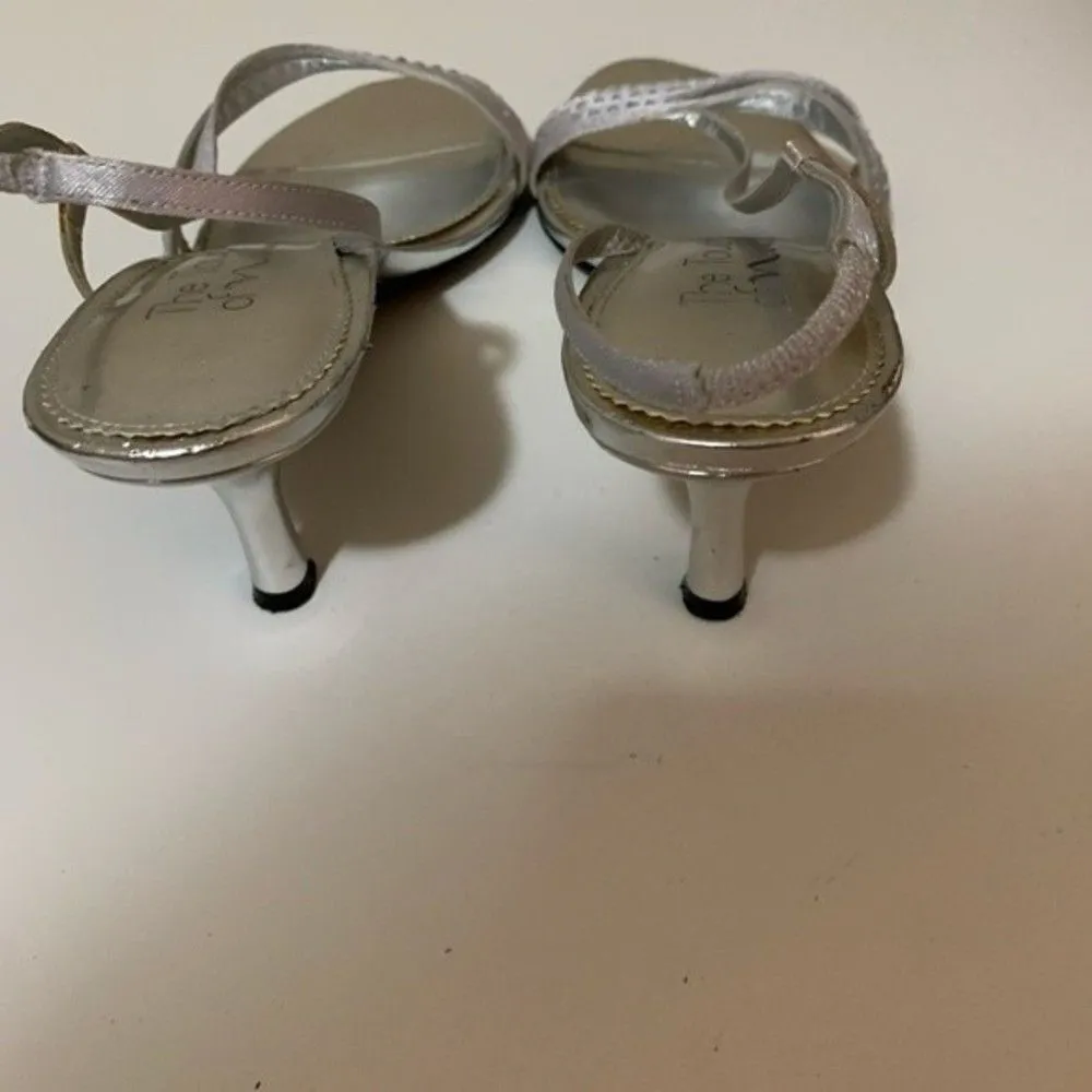 Touch‎ of Nina Silver Strappy Heels Size 7 - Image 5