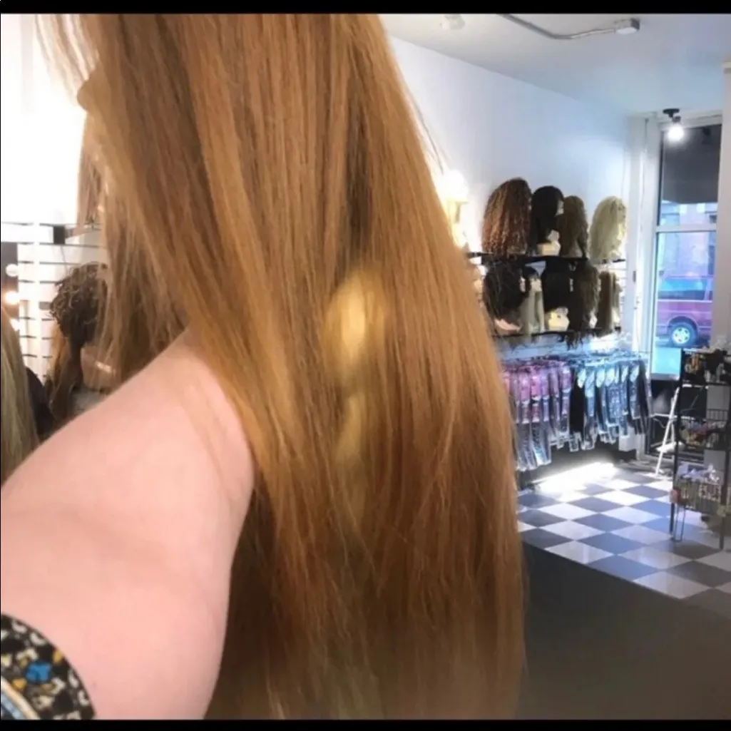 Long copper Lacefront Wig - Image 7