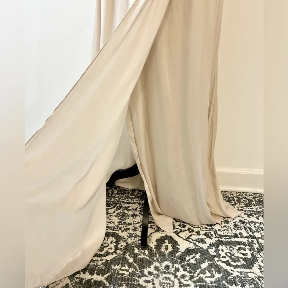 Mustard Seed Tie-Waist Halterneck Dress in Ecru Size Medium - Image 7