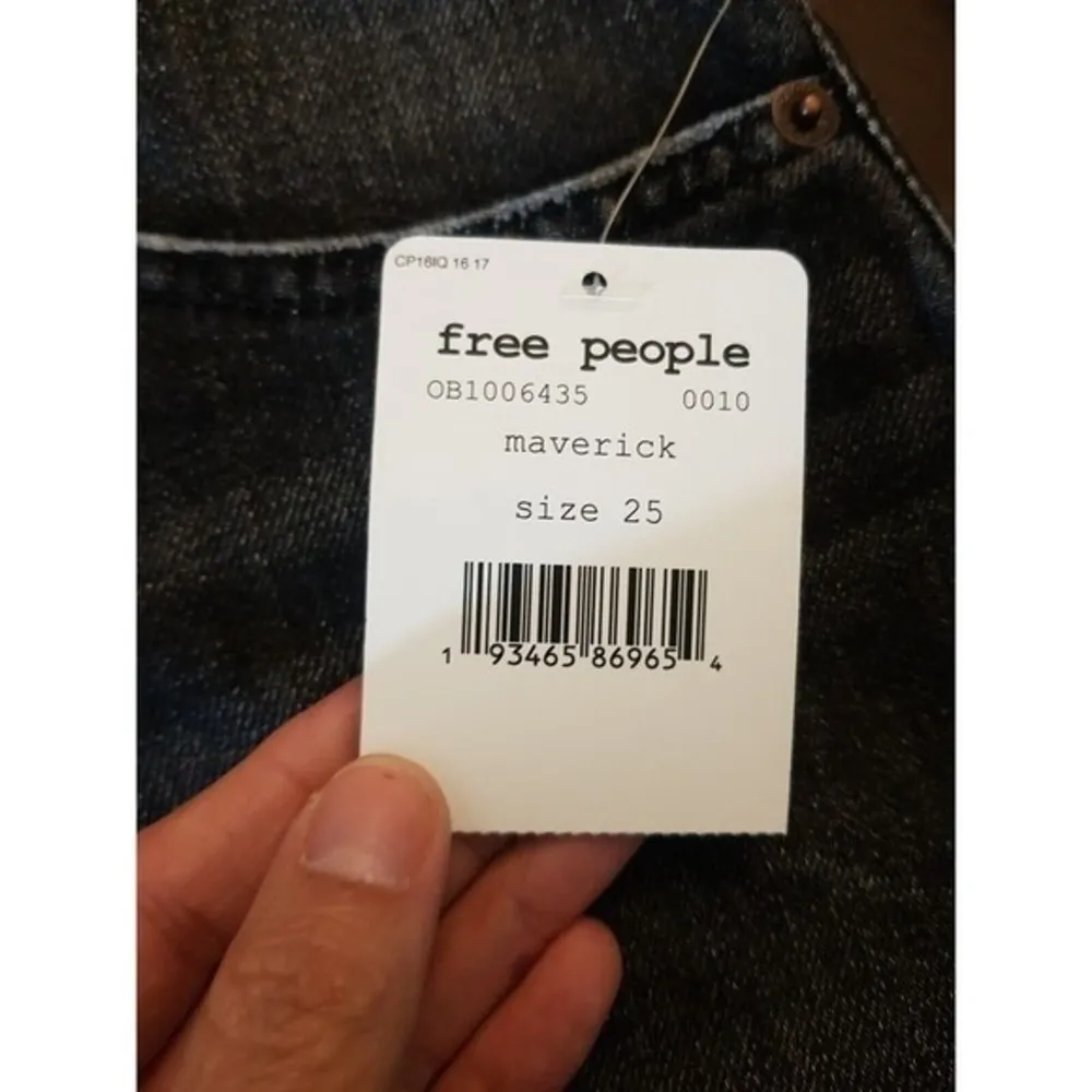 Womens Maverick Frayed Denim Mini Skirt Black Jeans High Rise Sz 25 - Image 10