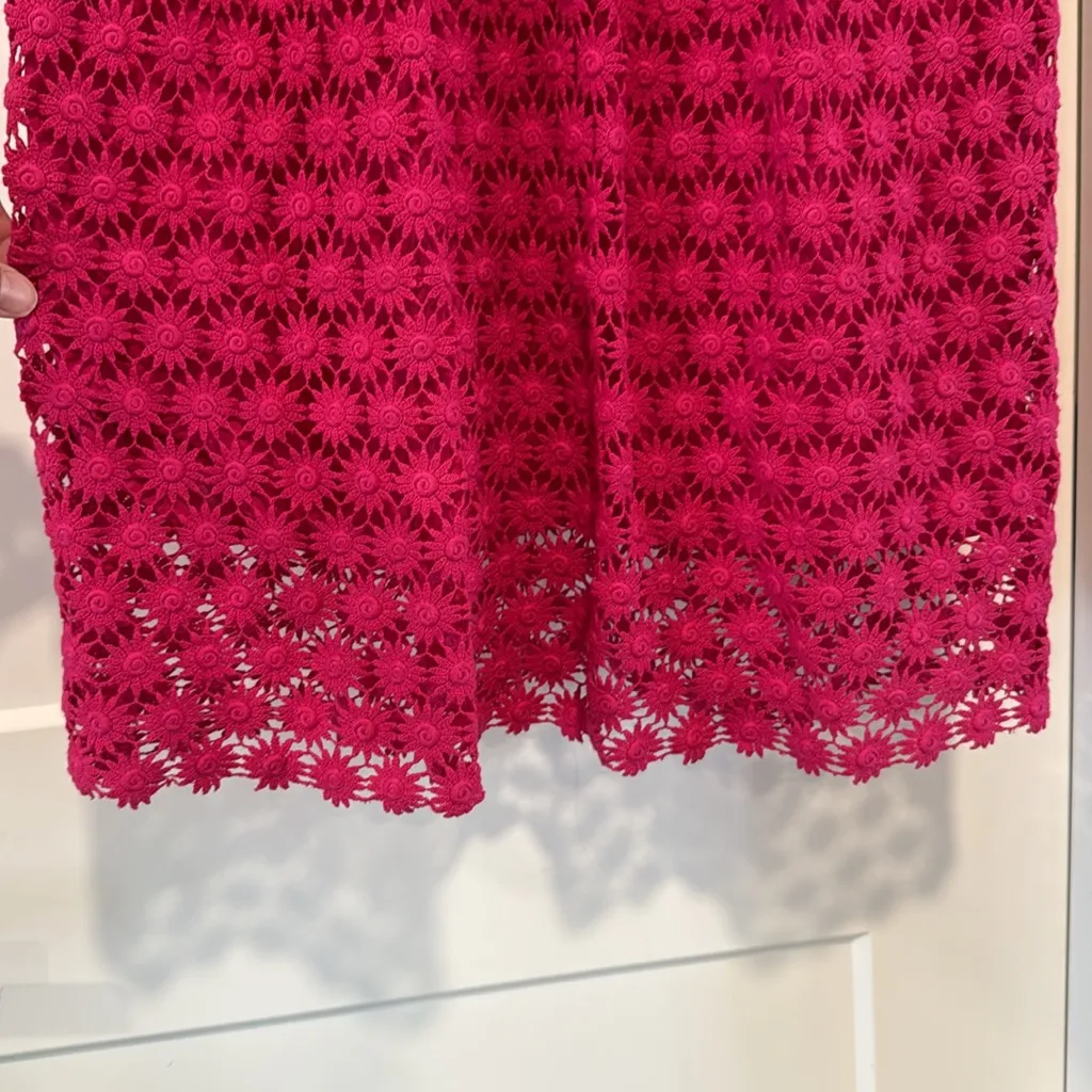 NWT Yoana Baraschi Pink Floral Eyelet Dress‎ - 6 - Image 6