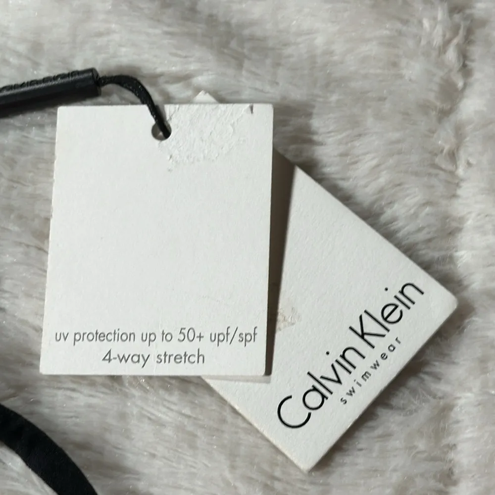 Calvin Klein Swimwear Geometric Black & White Side Tie Hipster Bikini Bottom XS - Image 6