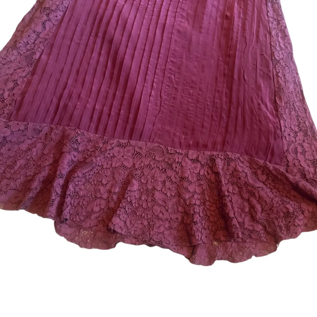 Farm Rio Lace Empire Waist Dress Spaghetti Strap Pleated Size Medium Womens NWOT - Image 12