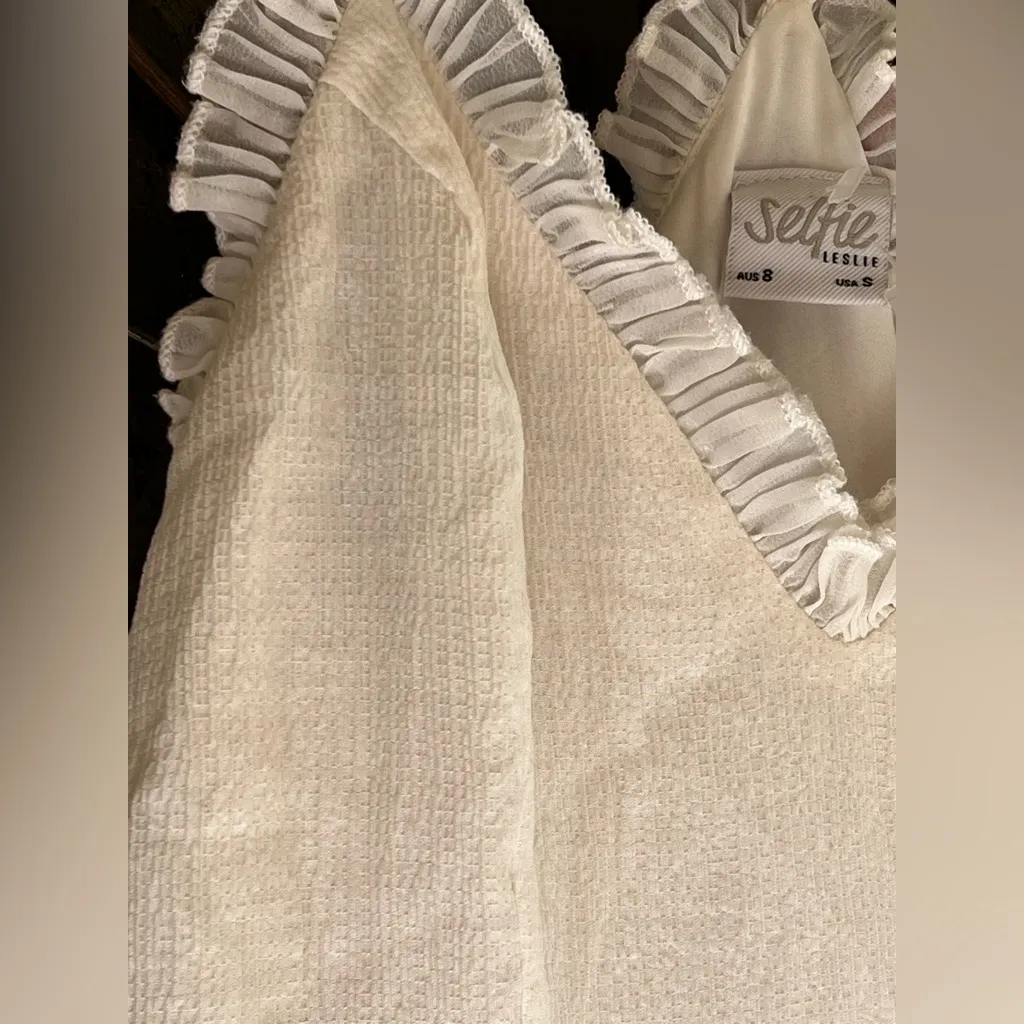 SELFIE LESLIE Lovers Spaghetti Strap Sweetheart Neckline Dress White - Image 7