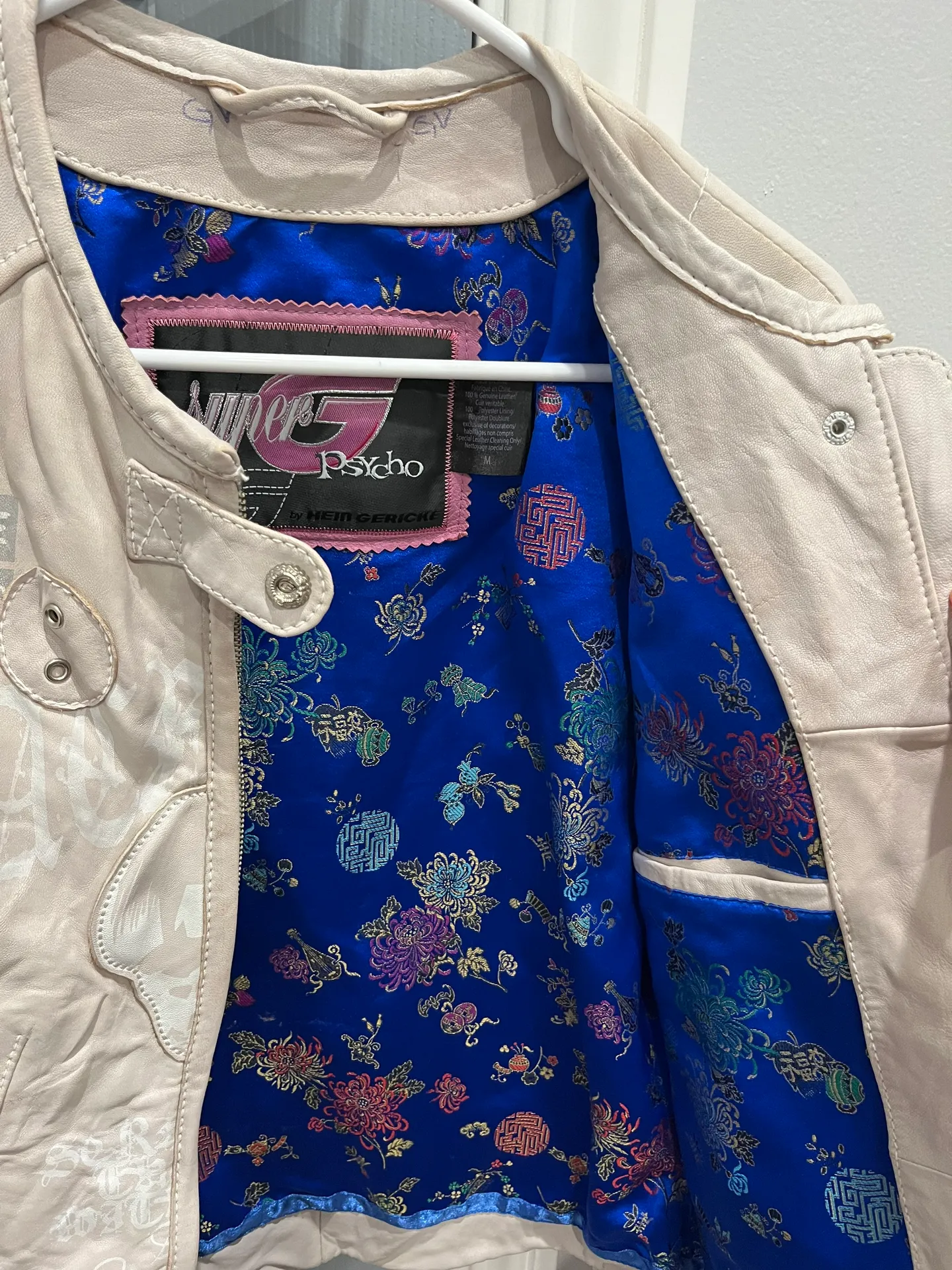 Light pink Super g psycho motorcycle jacket - Image 6