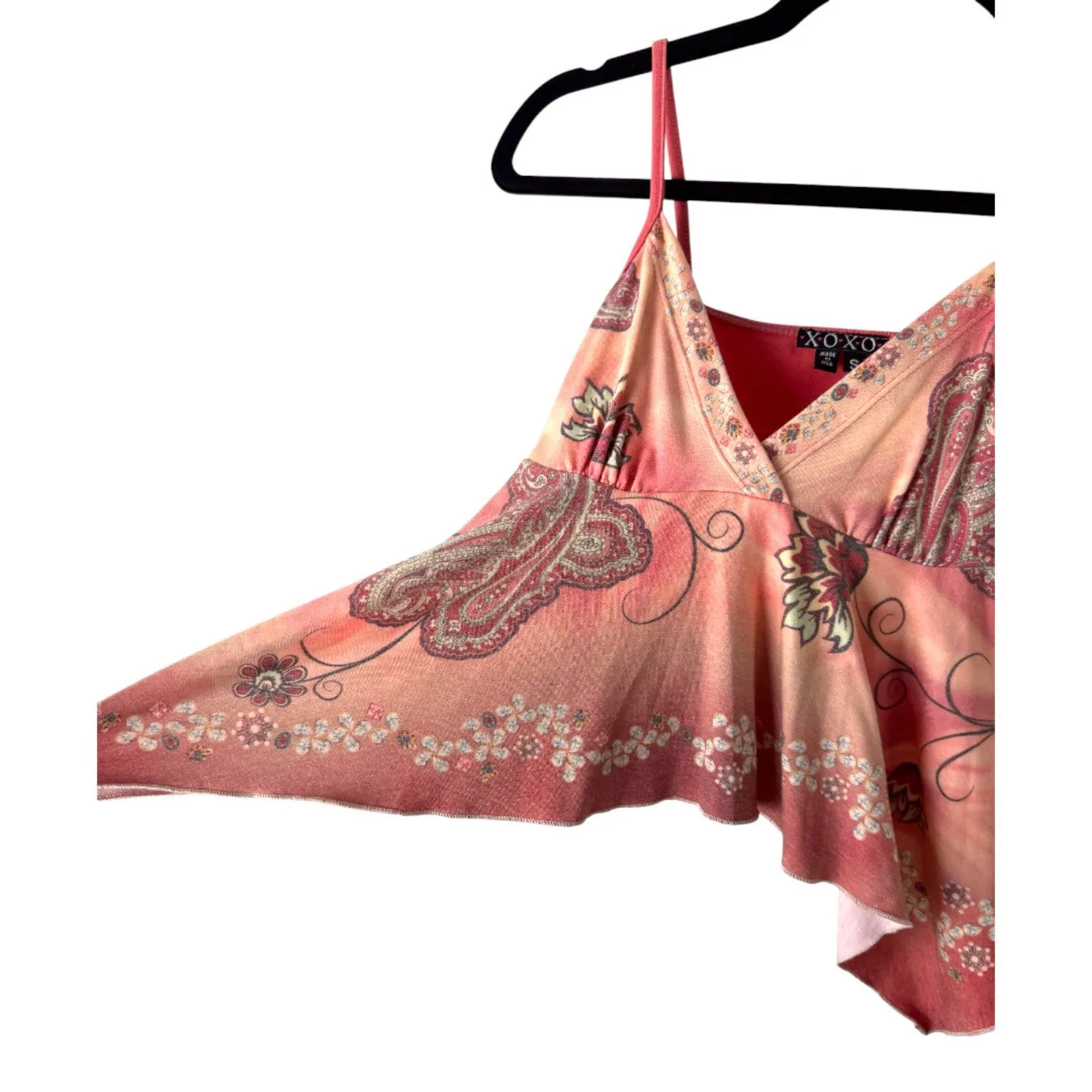 XOXO Vintage Y2K Pink Floral Babydoll Blouse Size Small - Image 3