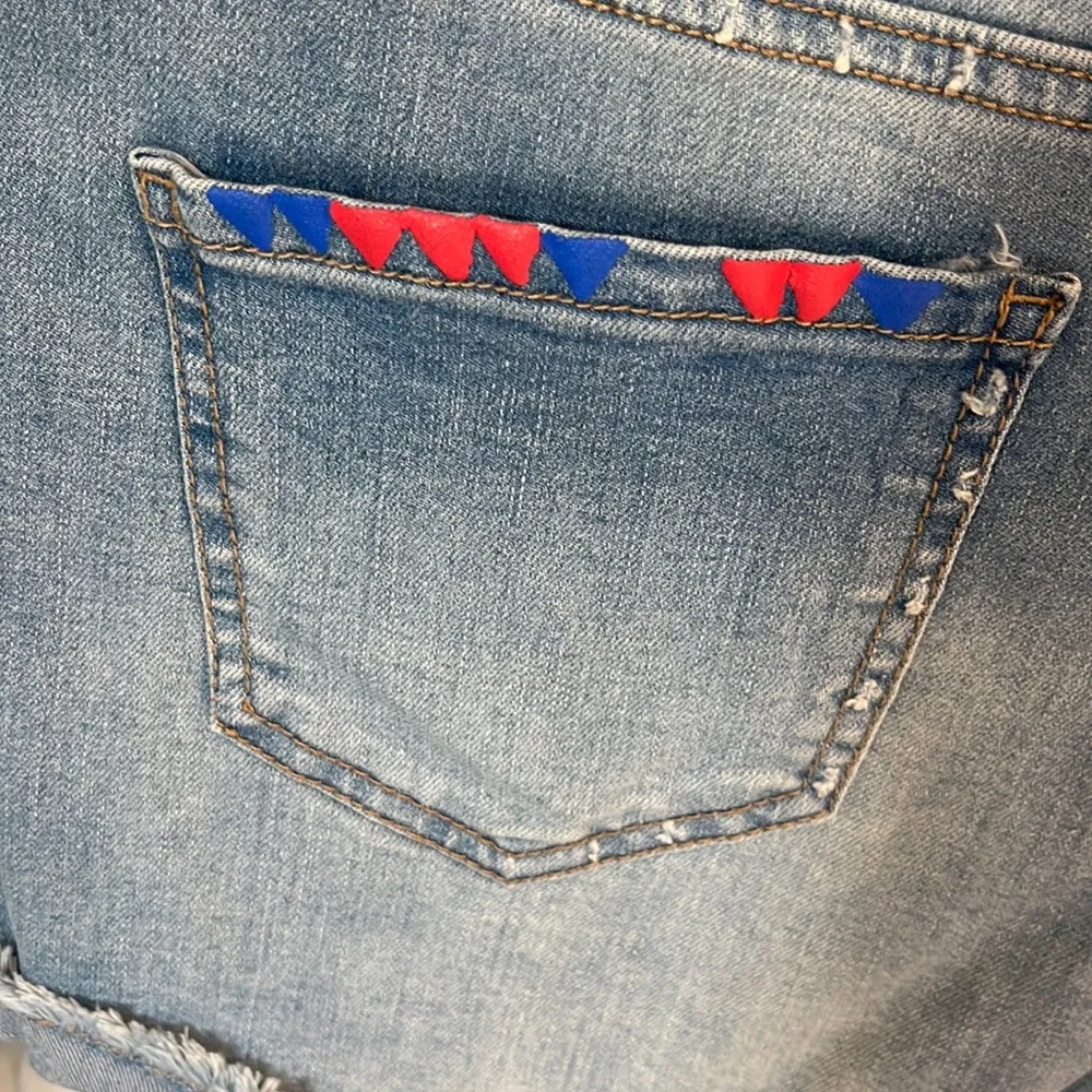 Denim Jean Shorts Stretchy Womens 3 Grafitti Soft Comfy Cutoffs New - Image 9