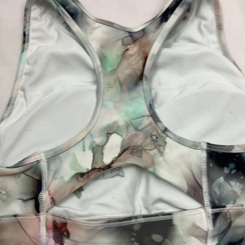 Calia mixed paint effect white sports bra/workout top woman’s size xtra small - Image 5