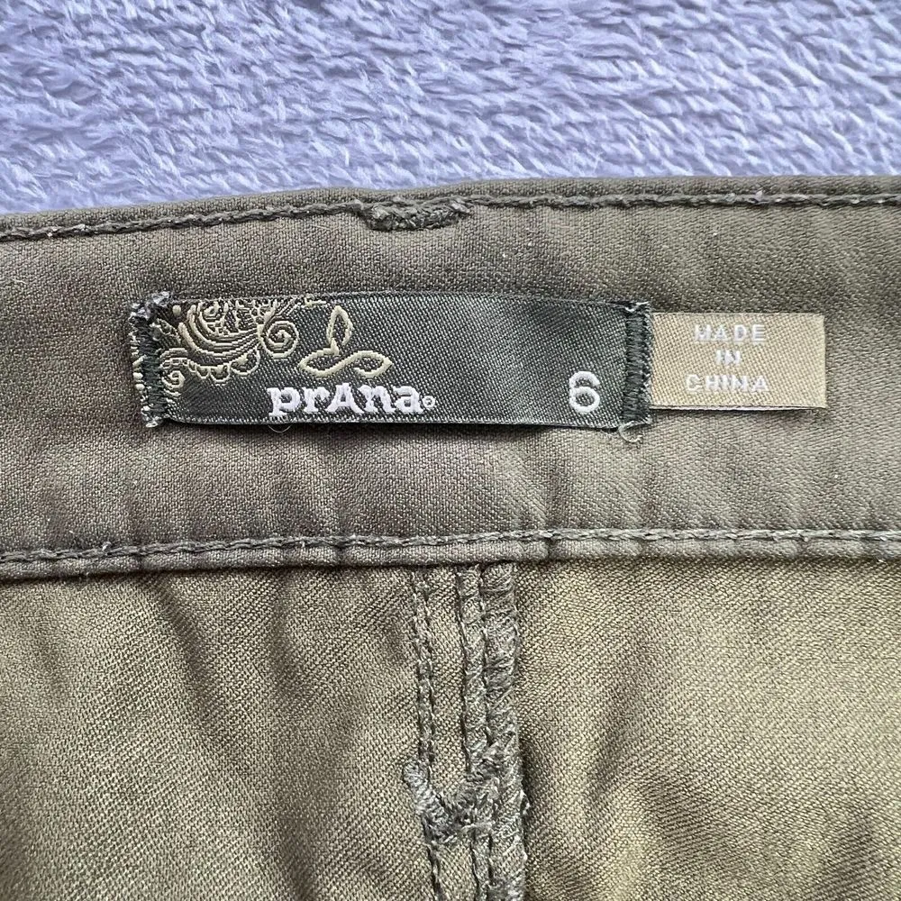 Prana Meme Cargo Pants Womens Size 6 Green Olive Outdoors Hiking Climbing - Image 4