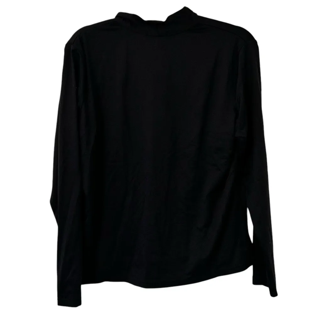 Black Long Sleeve Top Shirt A’NUE Designer V - Image 2