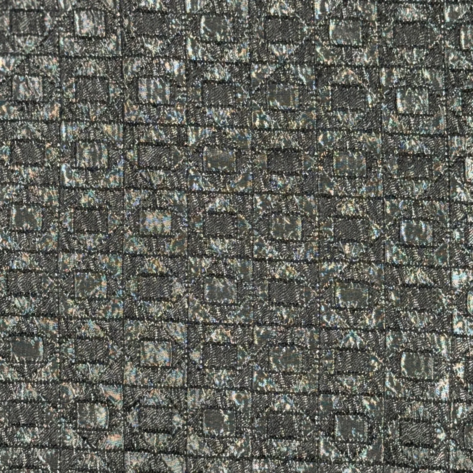 Leslie Fay Blazer Womens 16 Black Metallic Jacquard Vintage 80s 90s Evening - Image 6