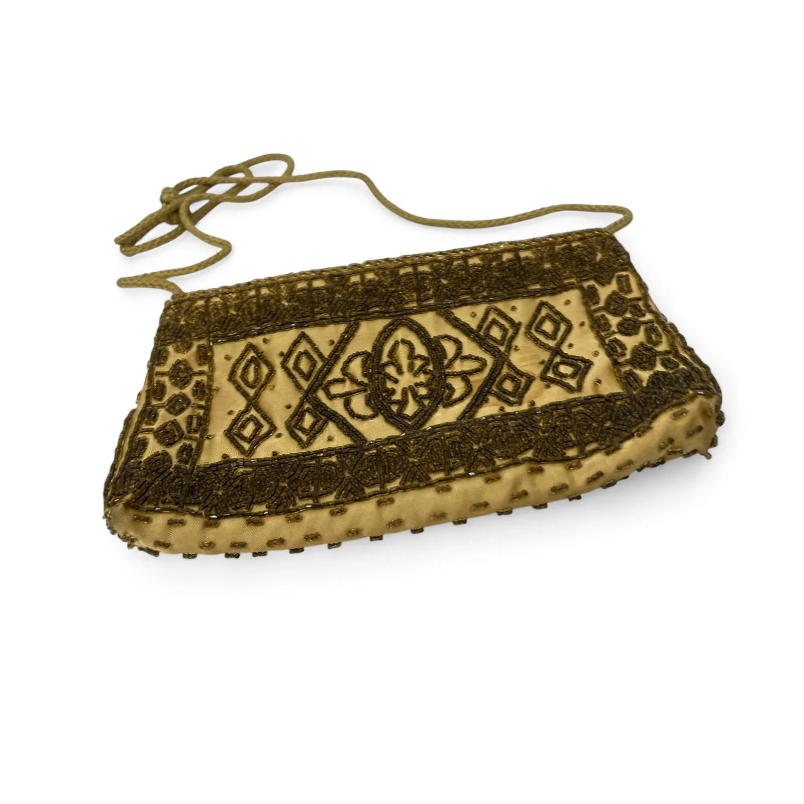 Antique vintage 20's 1920's beaded handbag Clutch Purse Crossbody Art Deco bag - Image 4