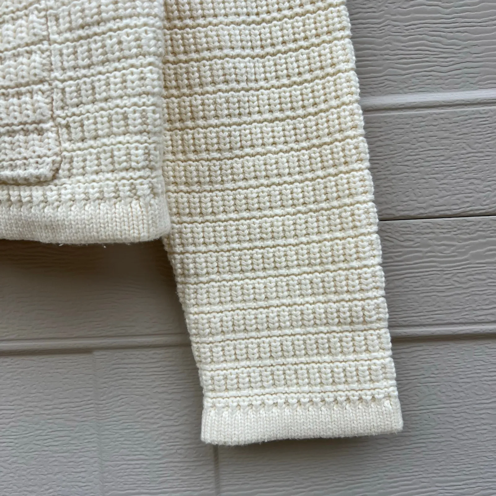 Tuckernuck Hyacinth House Woven Maybourne Cardigan Sweater Cream Ivory XXL - Image 7