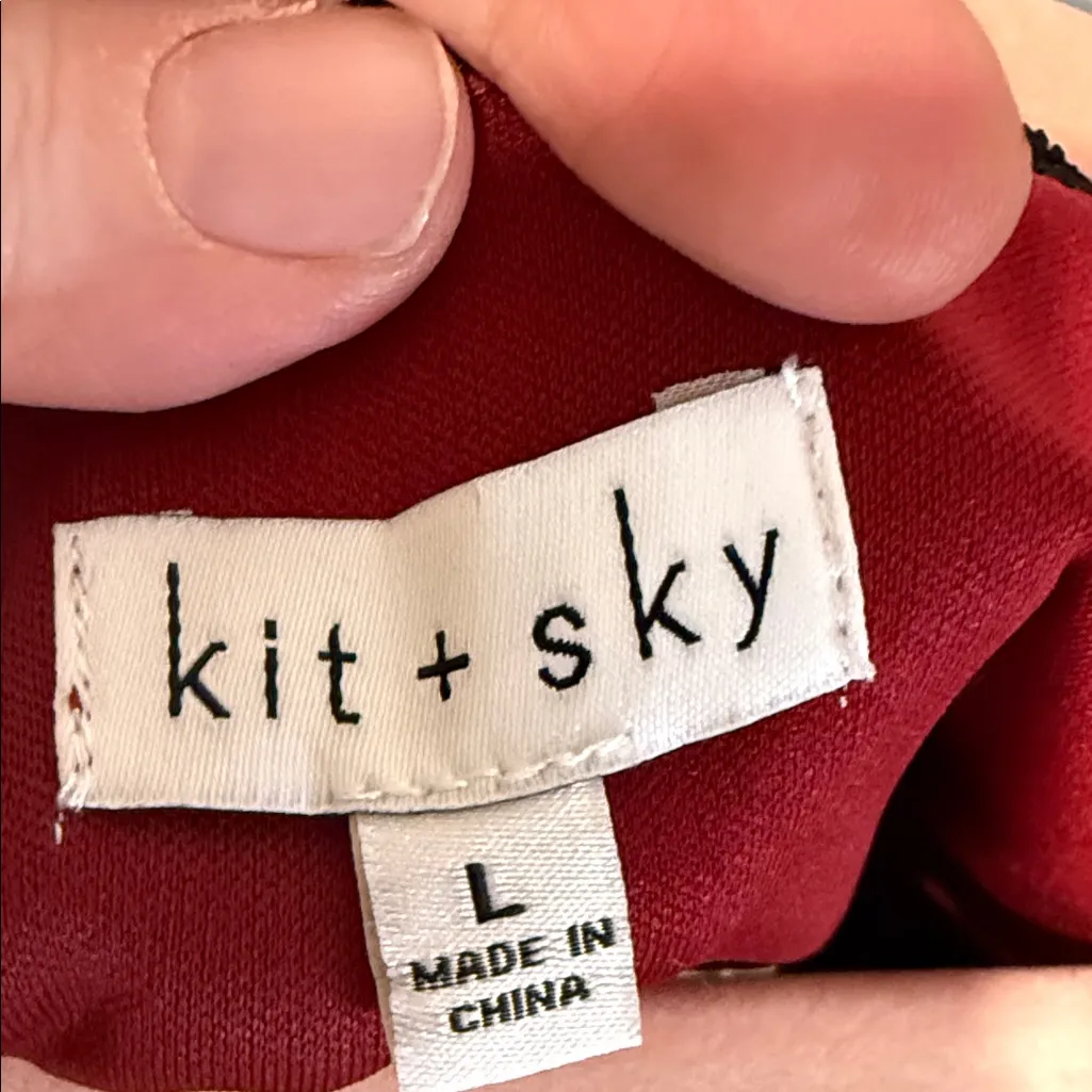 Kit + Sky‎ Red Satin Puff Sleeve Mini Dress Size Small Juniors NWT Whimsigoth - Image 9