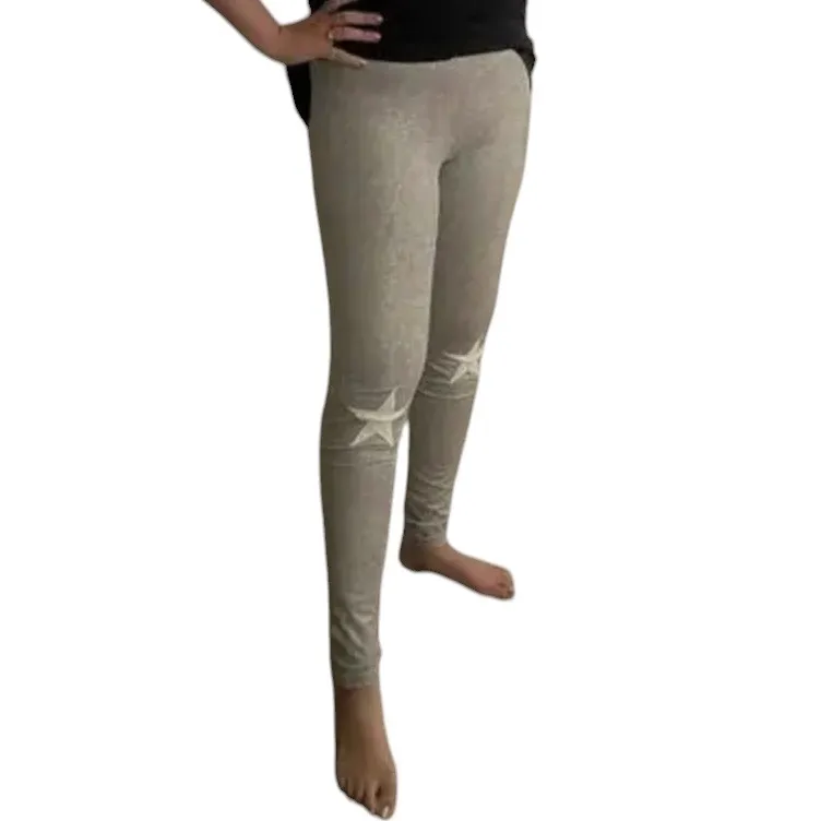 New  Metallic Star Patch Legging Iridescent Heather Grey - Image 17