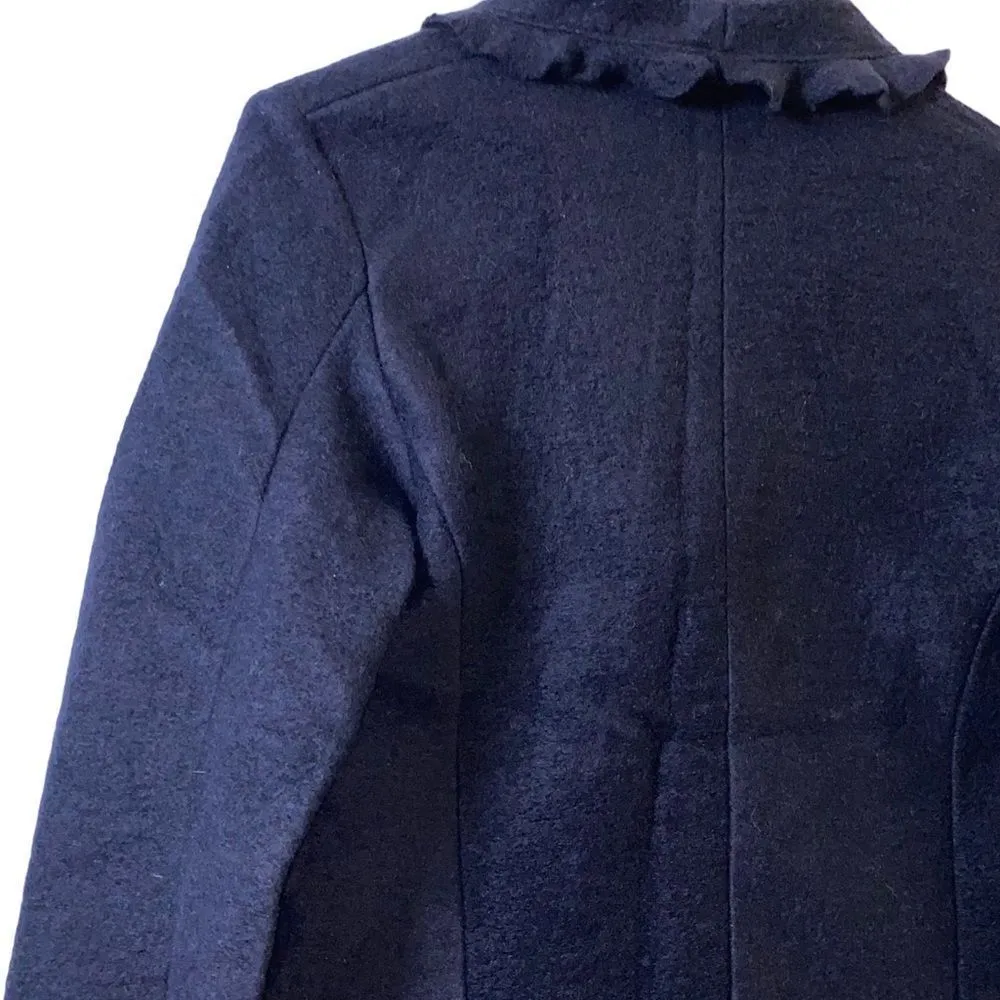 Nara Maglie Navy Wool Blend Cardigan With Tortoiseshell Buttons NWT Size X - Image 10