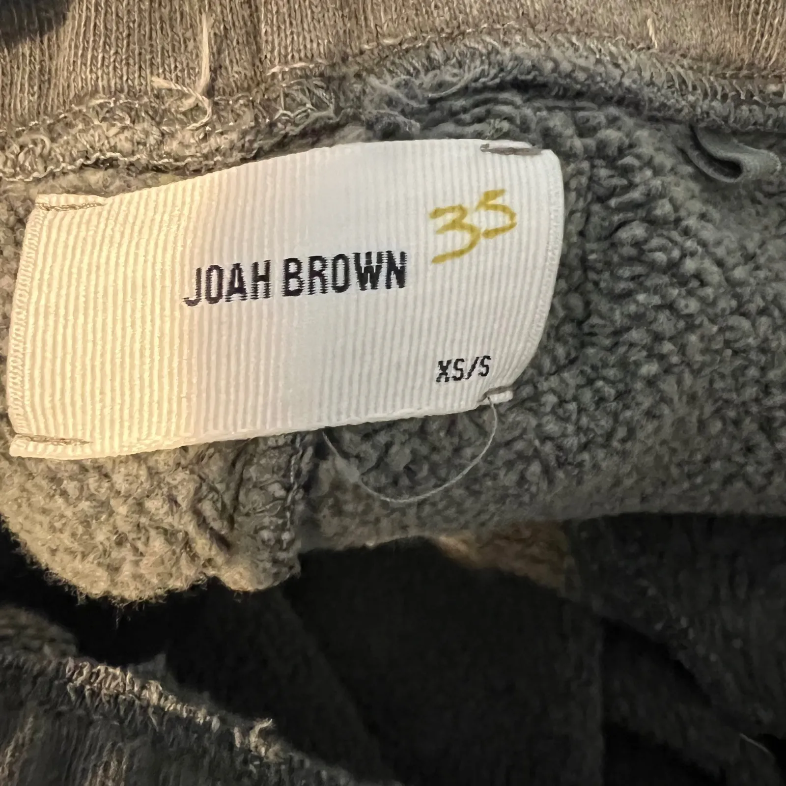 Joah Brown Empire Jogger Womens Size XS/S Green-Gray French Terry Sweatpants USA - Image 2