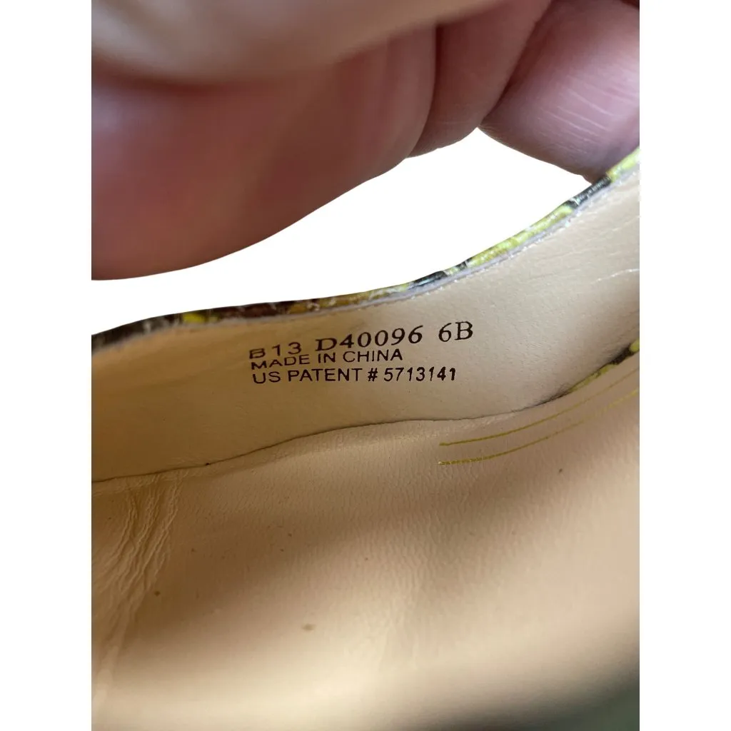 Cole Haan Womans Brown Green Snake Print Leather 3.5" Heels Sz 6B SKU 9212 - Image 7