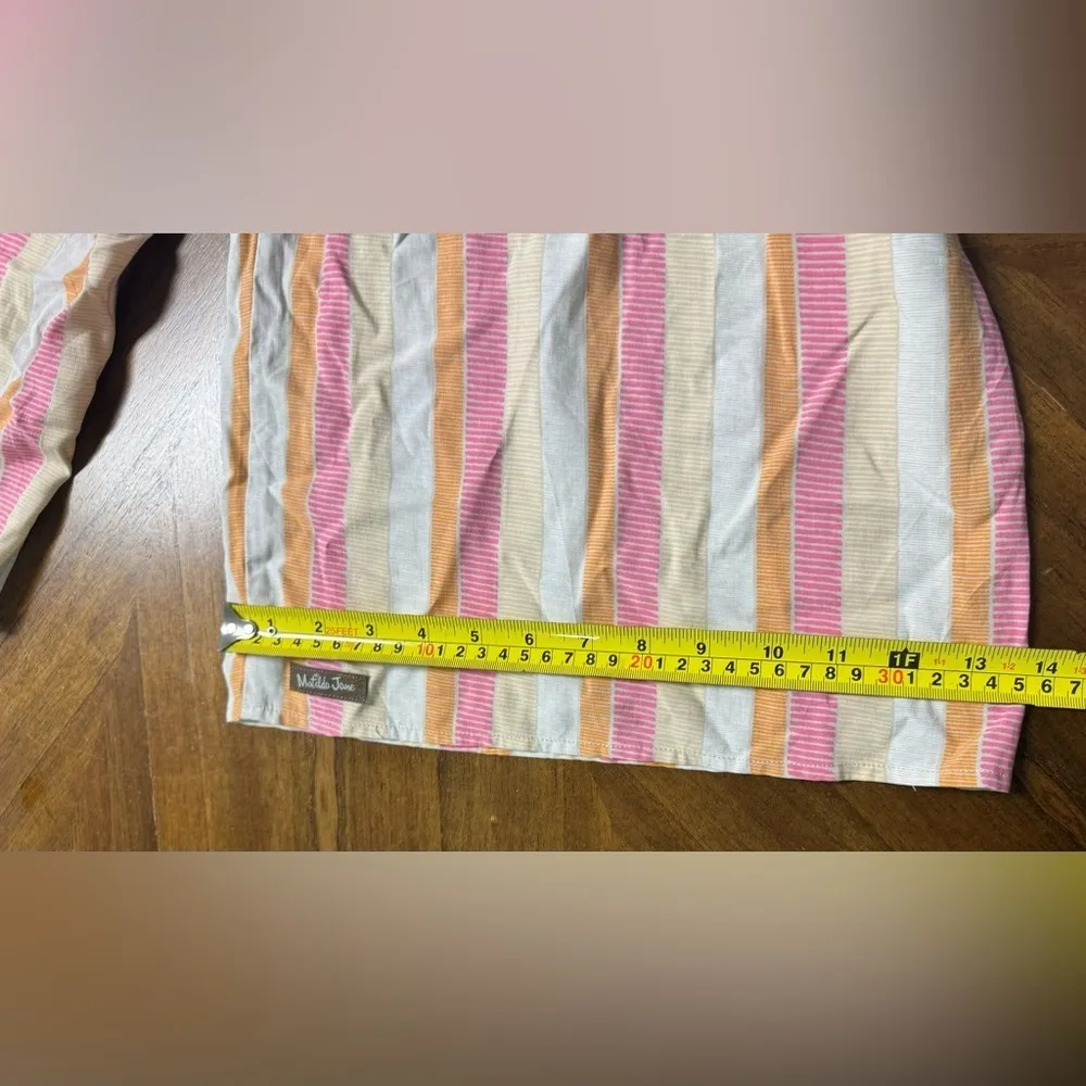 Matilda Jane Take A Chance Romper Sleeveless Pink Orange Stripe Size XL NWT - Image 5