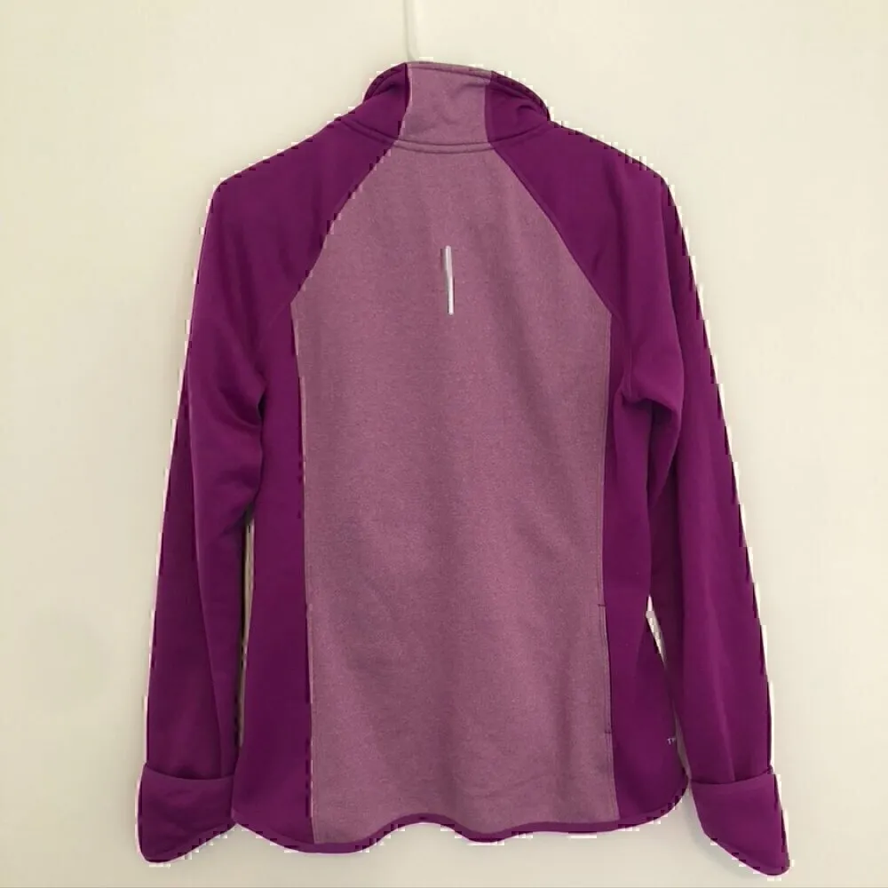 NIKE RUNNING Therma Fit Purple Colorblock Fleece Line Full Zip Sweatshirt Jacket - Image 9