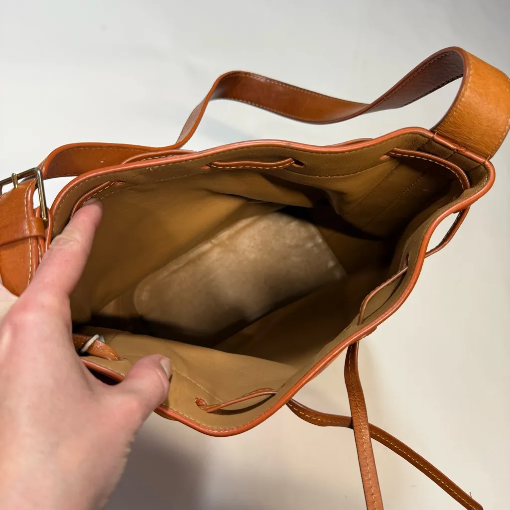 Mansur Gavriel Block Bucket Bag Brown - Image 9