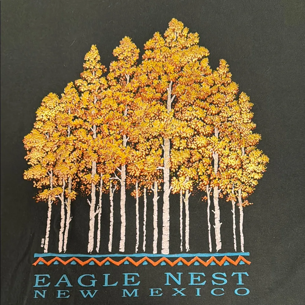 Eagle Nest New Mexico Tree Graphic Tee Green Size M - Image 3