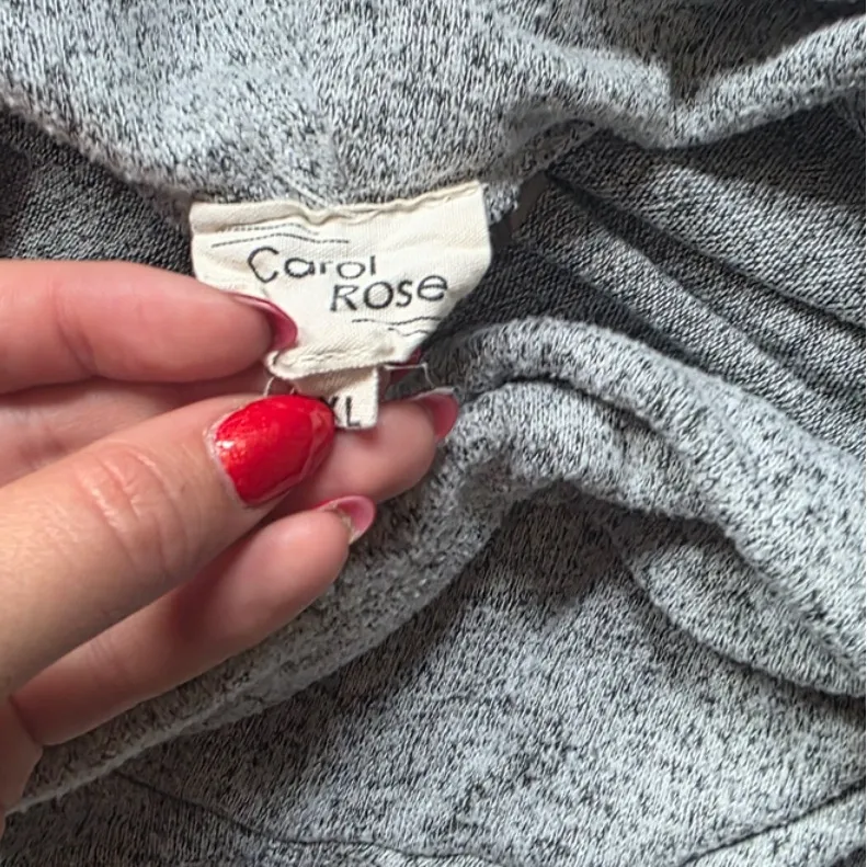 Carol Rose Light Gray Cowl Neck Sweater - Image 2