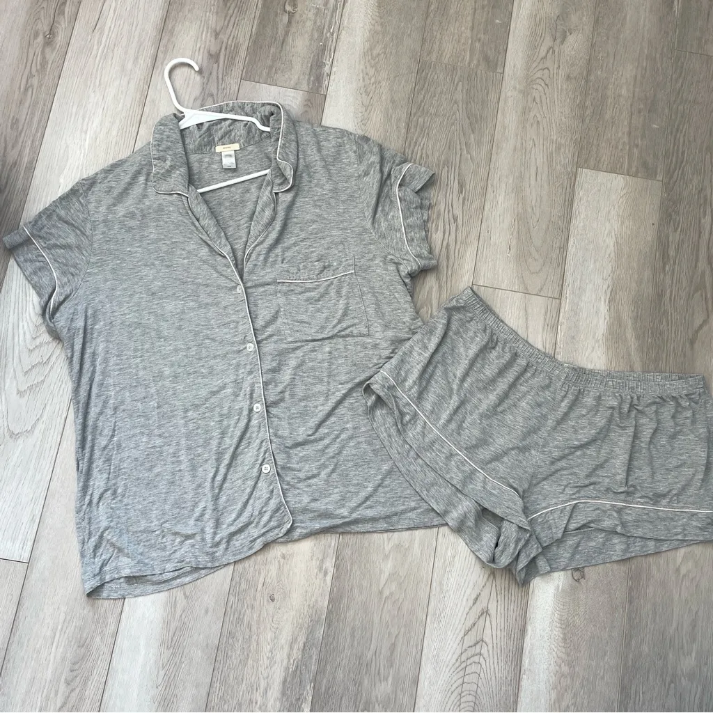 eberjey Gisele Pajama Set short sleeve shorts womens Gray (xlarge) loungewear - Image 2