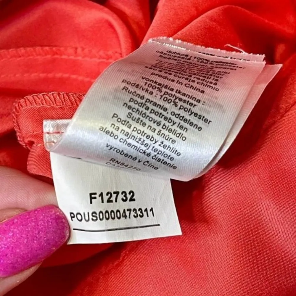 David’s Bridal Coral Halter Bridesmaid Dress Long Formal Gown 12 - Image 10