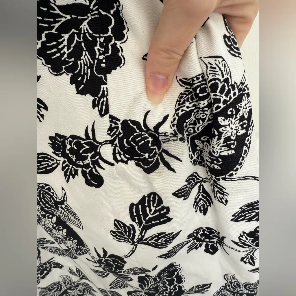 NWT Vintage 90's Talbots White & Navy Paisley Spaghetti Strap Mini Dress 8P - Image 3