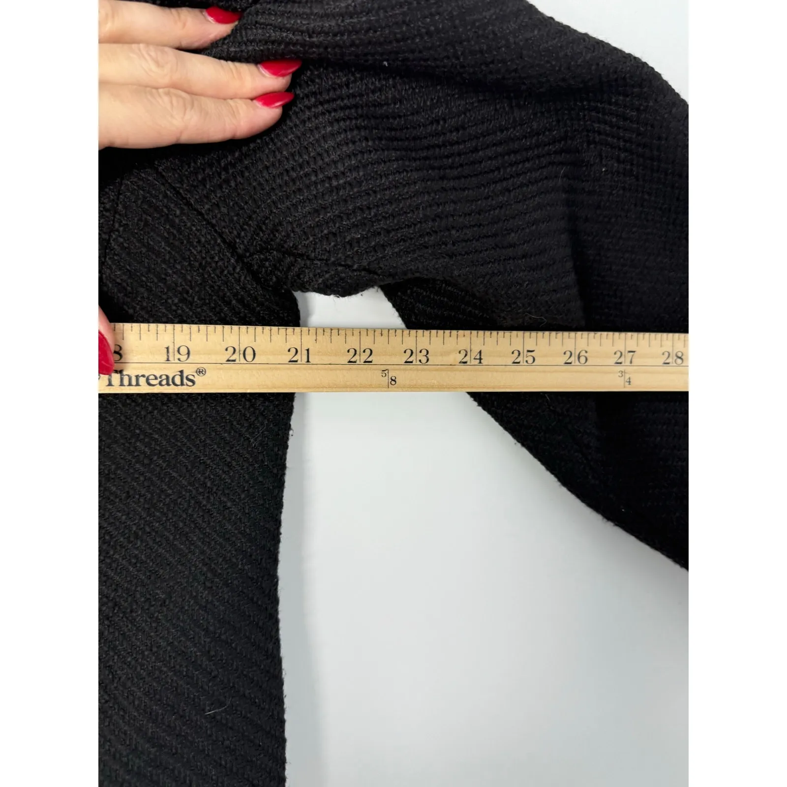 J.Crew Black Tweed Lady Jacket Gold Crest Buttons Cropped Blazer 12 Old Money - Image 9