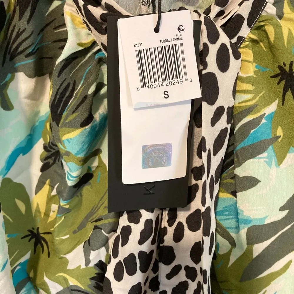 Kendall & Kylie women's size S small lightweight floral animal print jumpsuit - Image 6