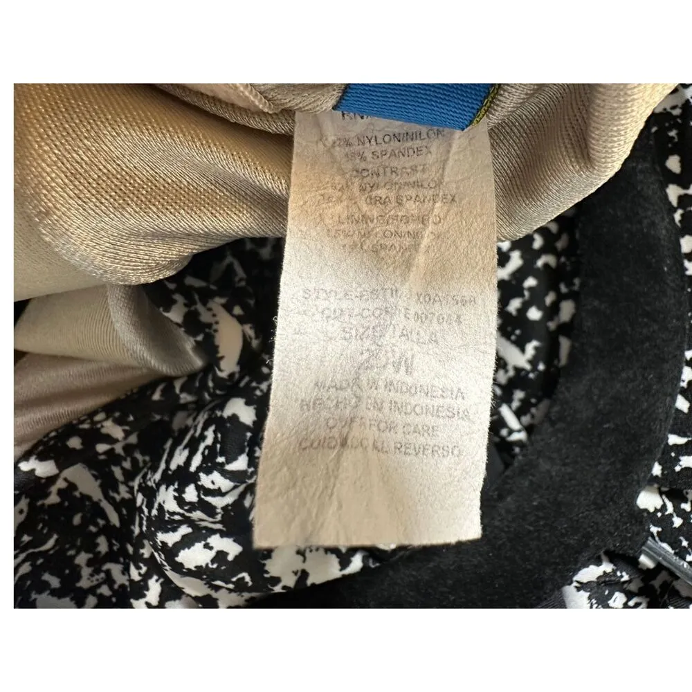 Maxine Black White Pattern Belted Tankini Bikini Top Size 20w - Image 5