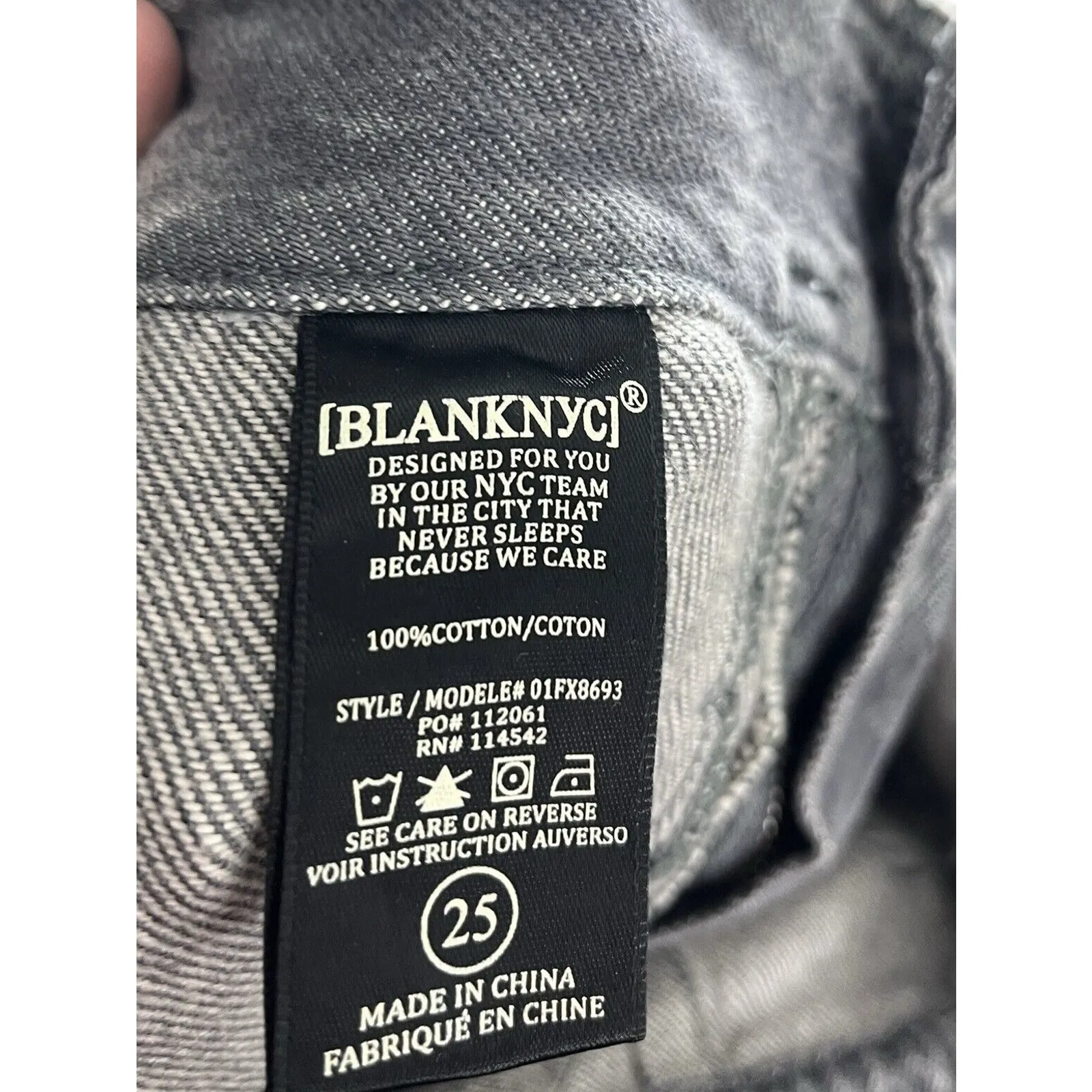 Blank NYC High Rise Shorts Denim Paper Bag Waist 25 Black Stone Wash Revolve y2k - Image 6