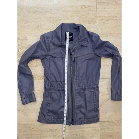 Madewell Jacket Women XS Rustic‎ Gray Full Zip Utility Military Hiking Outdoor - Image 4